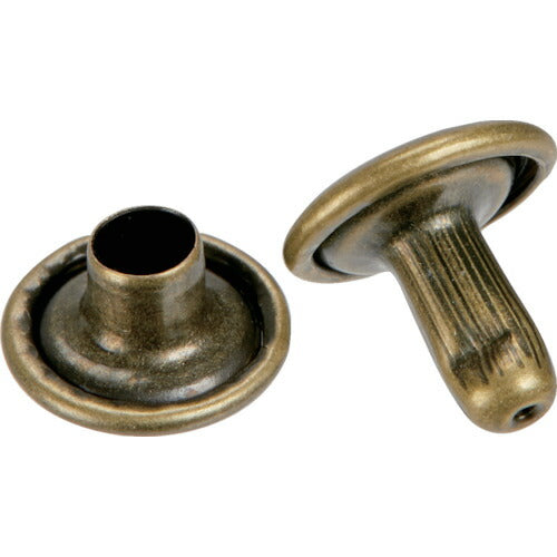 ＴＲＵＳＣＯ　大カシメ　スチール　金ブロンズメッキ　９ｍｍ　足長１１．５ｍｍ　３０組入　（ブリスターパック入） P-THP-CG11.5