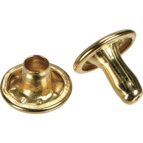 ＴＲＵＳＣＯ　大カシメ　スチール　真鍮メッキ　９ｍｍ　足長８．５ｍｍ　３０組入　（ブリスターパック入） P-THP-CB8.5