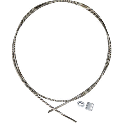 ＴＲＵＳＣＯ　ステンレスワイヤカットロープ＋スリーブ付　２．５パイΦ×５０００ｍｍ（アルミスリーブ２個付　） SRCWS2.5X5M