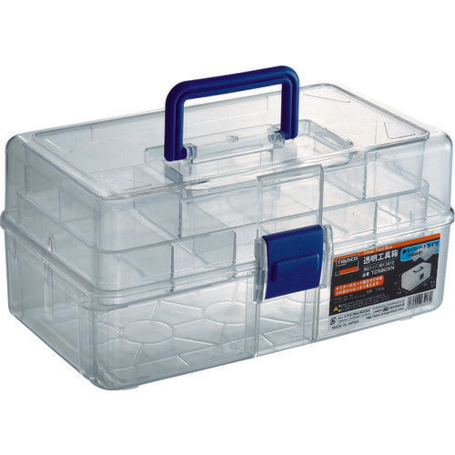 ＴＲＵＳＣＯ　透明工具箱　中皿付き TCRBOXN