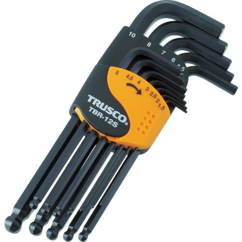 ＴＲＵＳＣＯ　ボールポイント六角棒レンチセット　標準タイプ　１２本組 TBR-12S