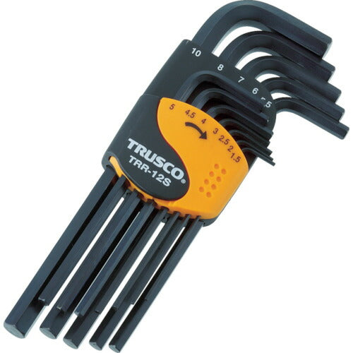 ＴＲＵＳＣＯ　六角棒レンチセット　標準タイプ　１２本組 TRR-12S