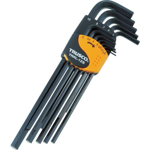 ＴＲＵＳＣＯ　六角棒レンチセット　ロングタイプ　１２本組 TRRL-12S