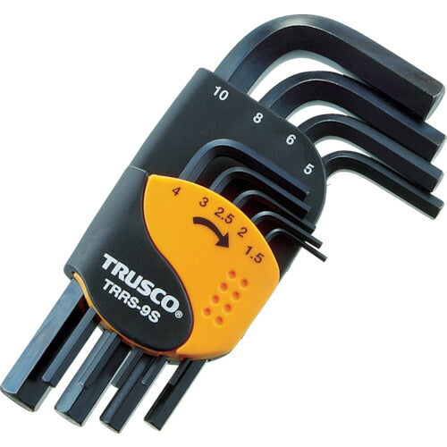 ＴＲＵＳＣＯ　六角棒レンチセット　ショートタイプ　９本組 TRRS-9S
