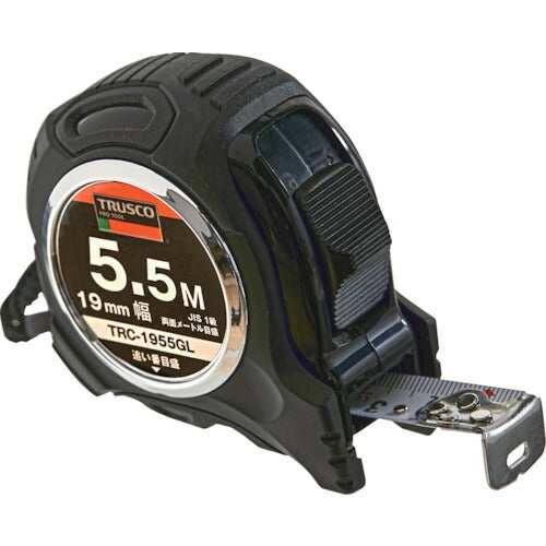 ＴＲＵＳＣＯ 追番目盛りゴムカバー付コンベックス １９幅５．５ｍ TRC-1955GL