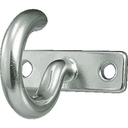 ＴＲＵＳＣＯ　プレートフック　ステンレス製　Ｄ寸法４ｍｍ　（１個＝１袋） TPTF-4