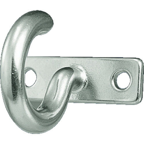 ＴＲＵＳＣＯ　プレートフック　ステンレス製　Ｄ寸法５ｍｍ　（１個＝１袋） TPTF-5