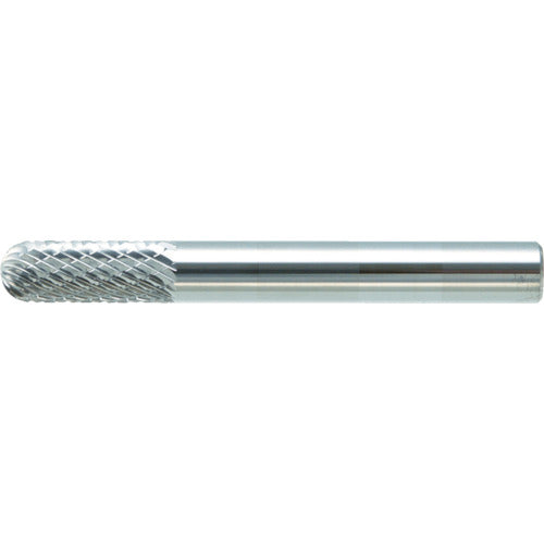 ＴＲＵＳＣＯ　超硬バー　先丸円筒型　Φ８Ｘ刃長１９Ｘ軸６　ダブルカット TB2C080