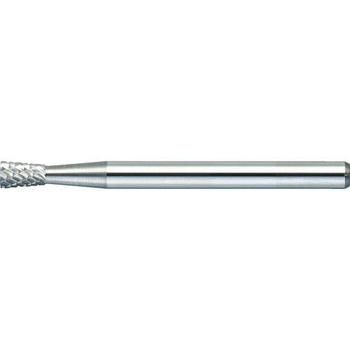 ＴＲＵＳＣＯ　超硬バー　逆テーパー型　Φ３（１０°）Ｘ刃長４Ｘ軸３　ダブルカット TB52A030