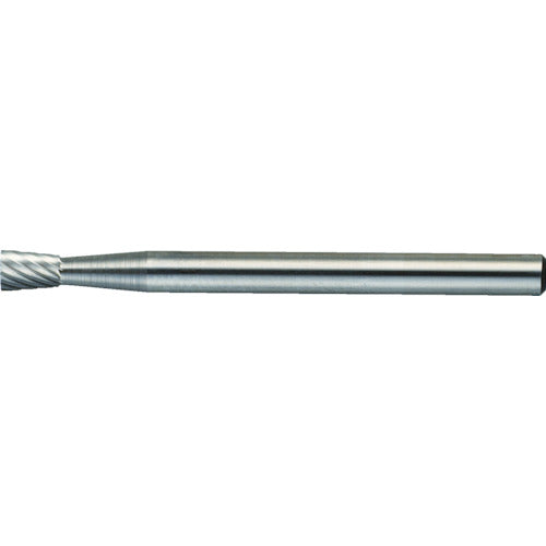 ＴＲＵＳＣＯ　超硬バー　逆テーパー型　Φ３（１０°）Ｘ刃長４Ｘ軸３シングルカット TB52A030S