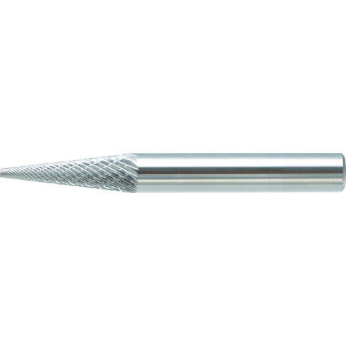 ＴＲＵＳＣＯ　超硬バー　テーパー型　Φ６（１４°）Ｘ刃長１９Ｘ軸６　シングル TB5C060S