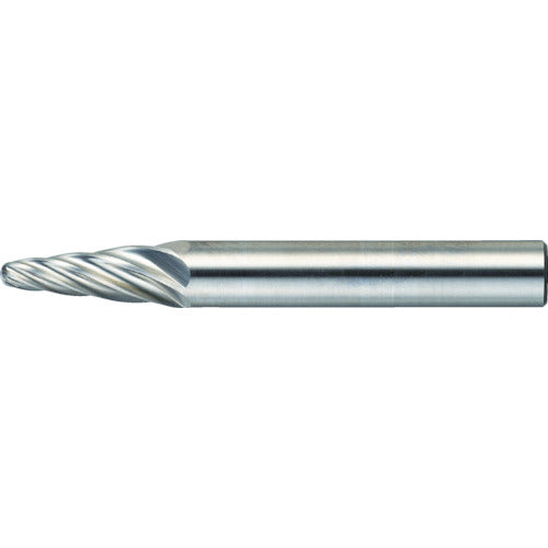 ＴＲＵＳＣＯ　超硬バー　テーパー型　Φ６（１４°）Ｘ刃長１６Ｘ軸６　アルミカット TA7C060