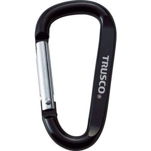 ＴＲＵＳＣＯ　カラビナ　線径６ｍｍＸ６０ｍｍ　Ｄ型　ブラック TKN660BK