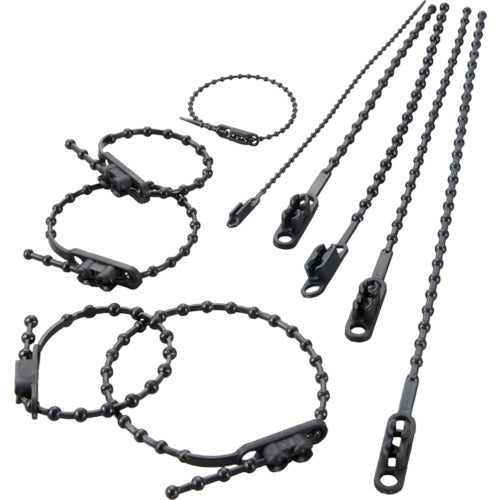 ＴＲＵＳＣＯ　ダブルヘッドノットタイ　幅３．５ｍｍＸ１６７ｍｍ最大結束φ４１黒 TRKTV-170EBK