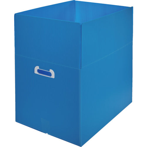 ＴＲＵＳＣＯ　ダンボールプラスチックケース　５枚セット　Ｂ３サイズ　取っ手穴あき　青 TDP-B3-5B