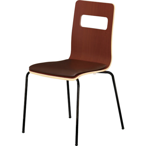 【取寄品】 ＴＲＵＳＣＯ 木目調チェア ブラウン×ブラック ブラウンクッション RLESBR-BB 【送料都度見積】