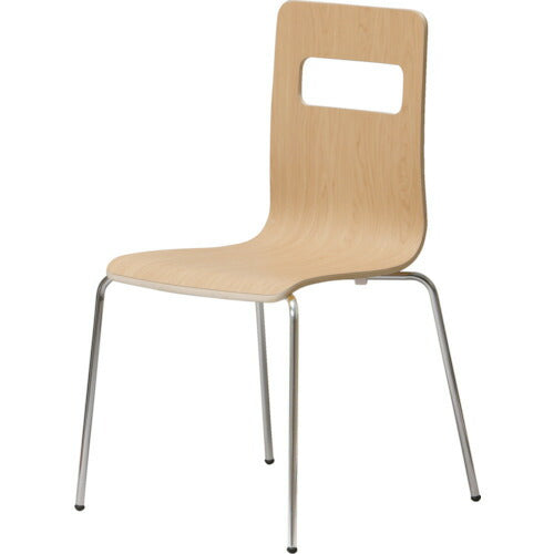 【取寄品】 ＴＲＵＳＣＯ 木目調チェア ナチュラル×シルバー RLES-NS 【送料都度見積】