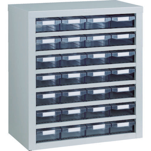 ＴＲＵＳＣＯ 引出しユニット５５３×６０５ 透明引出 Ａ－１Ｘ２８個 VA-47BN