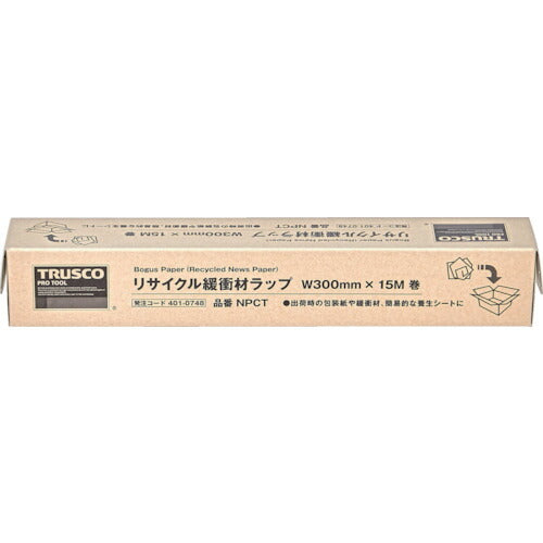 ＴＲＵＳＣＯ　リサイクル紙ラップ（再生新聞紙）　Ｗ３００ｘ１５ｍ NPCT