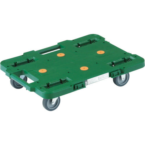 ＴＲＵＳＣＯ　樹脂製平台車　　ルートバン　３７０Ｘ５００　緑 MPB-500-GN