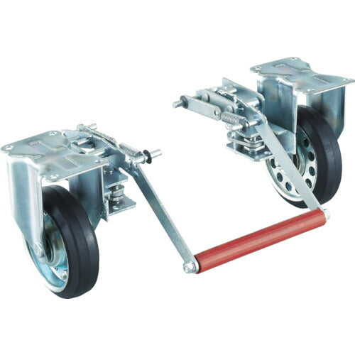 【取寄品】 ＴＲＵＳＣＯ プレス製台車 ドンキーカート ３００番用ブレーキ固定車輪付 300NKB 【送料都度見積】