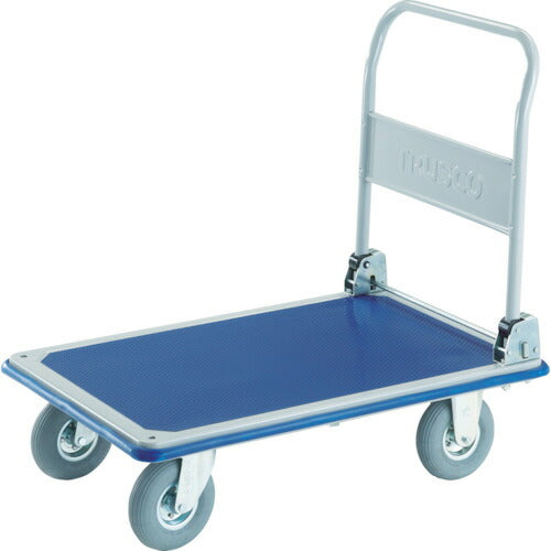 【取寄品】 ＴＲＵＳＣＯ プレス製台車 ドンキーカート 折りたたみ式空気入タイヤ９１５×６１５ 301NAR 【送料都度見積】