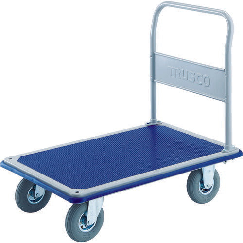 【取寄品】 ＴＲＵＳＣＯ プレス製台車 ドンキーカート 固定式空気入タイヤ９１５×６１５ 302NAR 【送料都度見積】