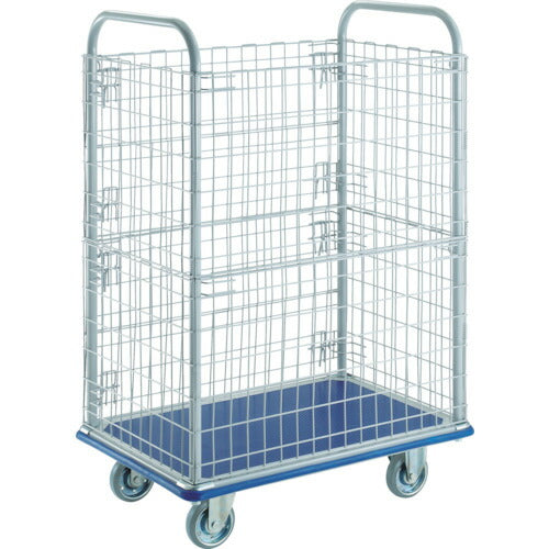 【取寄品】 ＴＲＵＳＣＯ プレス製台車 ドンキーカート 金網付２段９１５×６１５ 307WN 【送料都度見積】