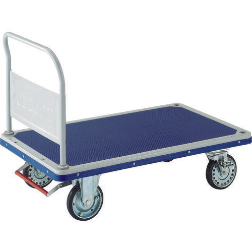 【取寄品】 ＴＲＵＳＣＯ プレス製台車 ドンキーカート 固定式１２２５×７７５ ピン式４輪ストッパー付 502NJKB4 【送料都度見積】