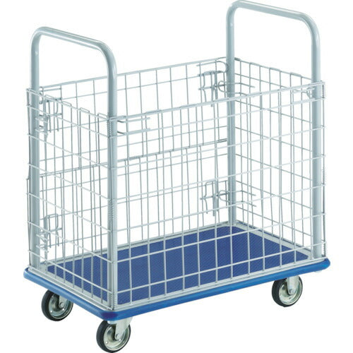 【取寄品】 ＴＲＵＳＣＯ プレス製台車 ドンキーカート 金網付１２２５×７７５ 507N 【送料都度見積】