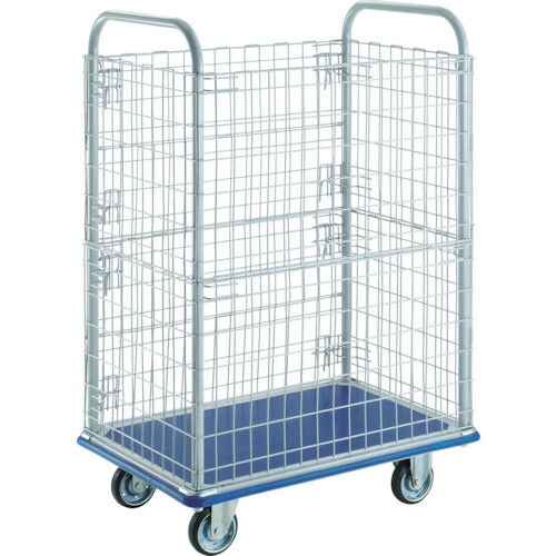 【取寄品】 ＴＲＵＳＣＯ プレス製台車 ドンキーカート 金網付２段１２２５×７７５ 507WN 【送料都度見積】