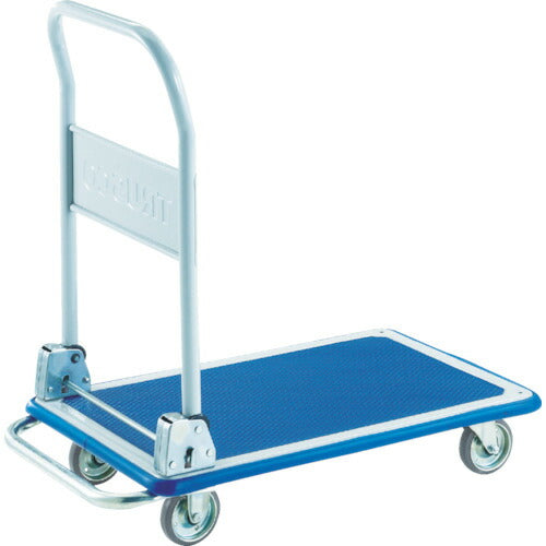 【取寄品】 ＴＲＵＳＣＯ プレス製台車 ドンキーカート ステップ付７４０×４８０ S101N 【送料都度見積】