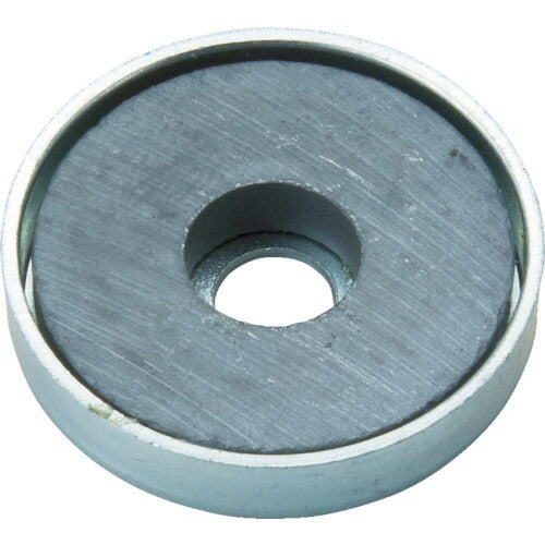 ＴＲＵＳＣＯ　まとめ買い　キャップ付フェライト磁石　丸形穴あり　外径１９．８ｍｍＸ厚み４ｍｍ１０個入 TFC20RA-10P