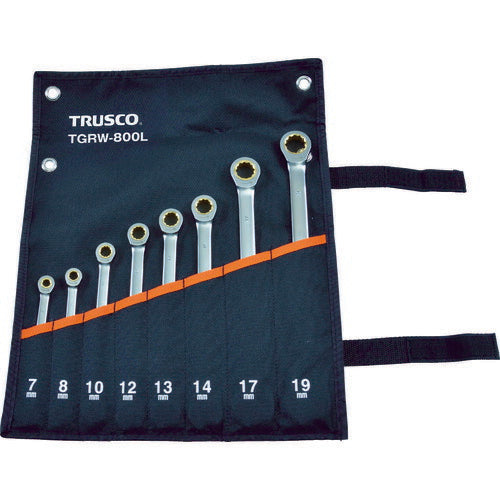 ＴＲＵＳＣＯ　ラチェットコンビネーションレンチセット（ロングタイプ）８本組 TGRW-800L
