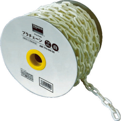 ＴＲＵＳＣＯ　プラチェーン　６ＭＭＸ５０Ｍ　白 TPC-6W-50