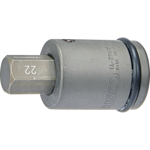 ＴＲＵＳＣＯ　インパクト用ヘキサゴンソケット差替式ソケット・ビット　差込角１９．０ｍｍ　対辺２２ｍｍ T6-22AHH