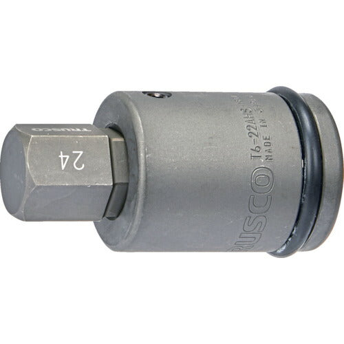 ＴＲＵＳＣＯ　インパクト用ヘキサゴンソケット差替式ソケット・ビット　差込角１９．０ｍｍ　対辺２４ｍｍ T6-24AHH