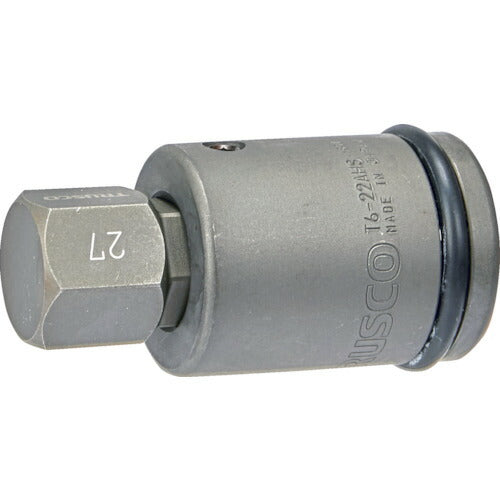 ＴＲＵＳＣＯ　インパクト用ヘキサゴンソケット差替式ソケット・ビット　差込角１９．０ｍｍ　対辺２７ｍｍ T6-27AHH