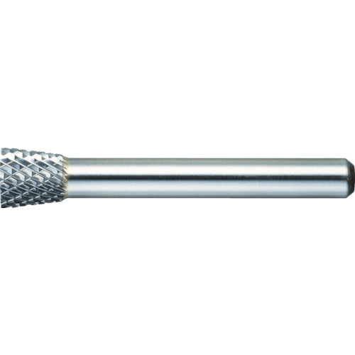 ＴＲＵＳＣＯ　超硬バー　逆テーパー型　Φ９．５Ｘ刃長９．５Ｘ軸６　シングルカット TB52C095S