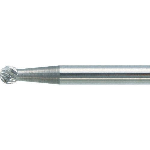 ＴＲＵＳＣＯ　超硬バー　球型　Φ３Ｘ刃長２．４Ｘ軸３　ロング　ダブルカット TB8A030L75