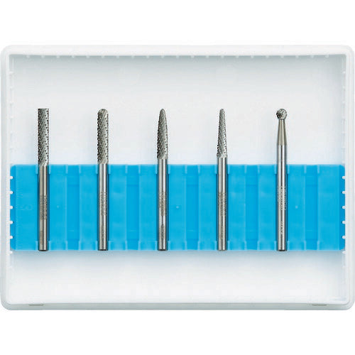 ＴＲＵＳＣＯ　超硬バーセットＡシリーズ　軸３ｍｍ　刃径３ｍｍ　５本セット TB-A030-5S