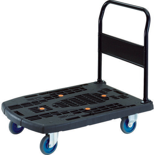 ＴＲＵＳＣＯ　樹脂台車　カルティオビッグ　固定　９００Ｘ６２０　Ｓ付　黒 MPK900-BK-S