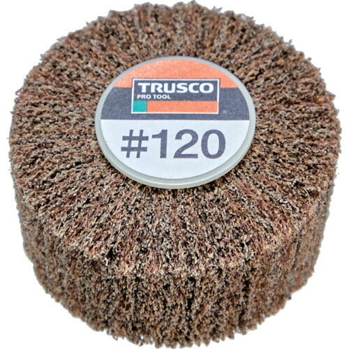 【取寄品】 ＴＲＵＳＣＯ スピンねじ式ナイロンホイール外径５０×厚２５ １２０＃ （５個入） UFNS525-120 【送料都度見積】