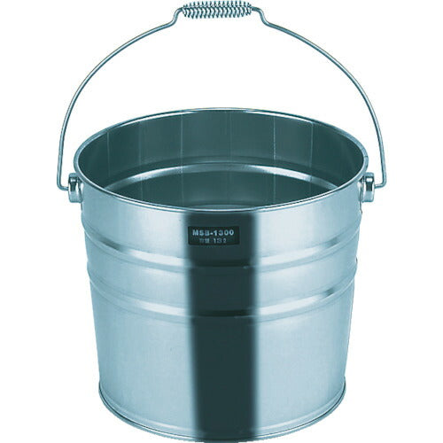 ＴＲＵＳＣＯ ステンレスバケツ １８Ｌ ３００ΦＸＨ３４５ 取手付 T-MNM-18A