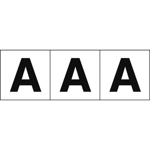 ＴＲＵＳＣＯ　アルファベットステッカー　３０×３０　「Ａ」　白地／黒文字　３枚入 TSN-30-A