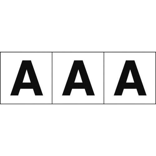 ＴＲＵＳＣＯ　アルファベットステッカー　５０×５０　「Ａ」　白地／黒文字　３枚入 TSN-50-A