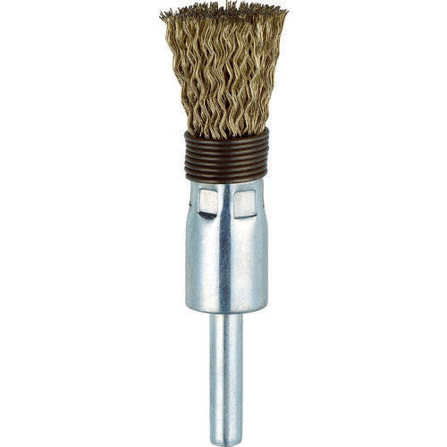 ＴＲＵＳＣＯ　筒型ブラシΦ１５Ｘ軸６　真鍮メッキ０．２５　スプリング付 TEBS-15G