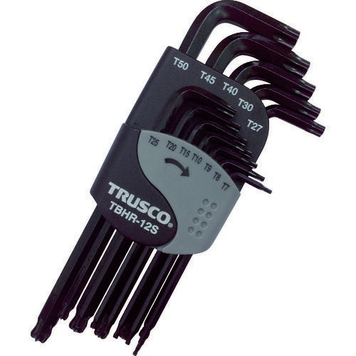 ＴＲＵＳＣＯ　ボールポイントヘックスローブレンチセット（１２本組）Ｔ７Ｈ～Ｔ５０ TBHR-12S
