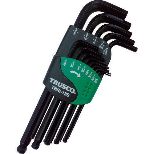 ＴＲＵＳＣＯ　ボールポイント六角棒レンチセット　１３本組（インチタイプ） TBRI-13S