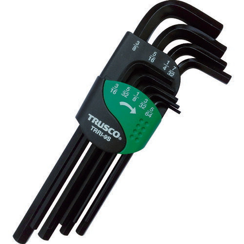 ＴＲＵＳＣＯ　六角棒レンチセット　９本組（インチタイプ） TRRI-9S